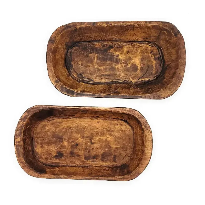 

Wooden farmhouse brown rustic wooden dough bowl candle