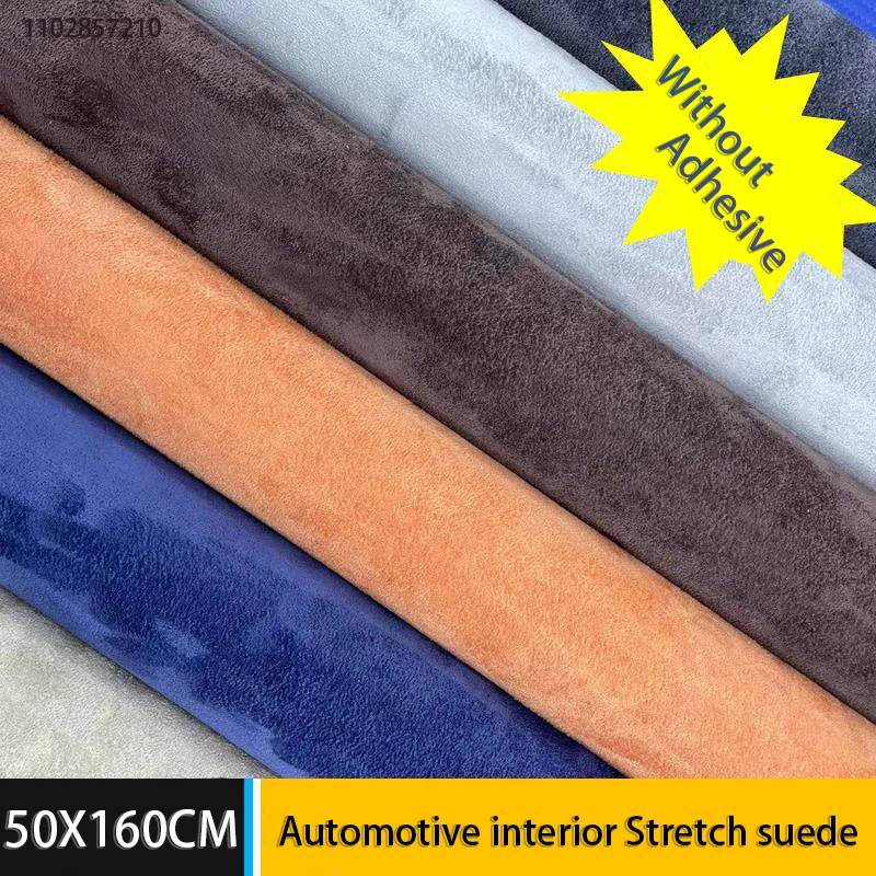 

Double-sided Stretch Suede Leather Fabric for Automotive Interior Decorating Car A/B/C Pillar Notebook Cover Soft Touching