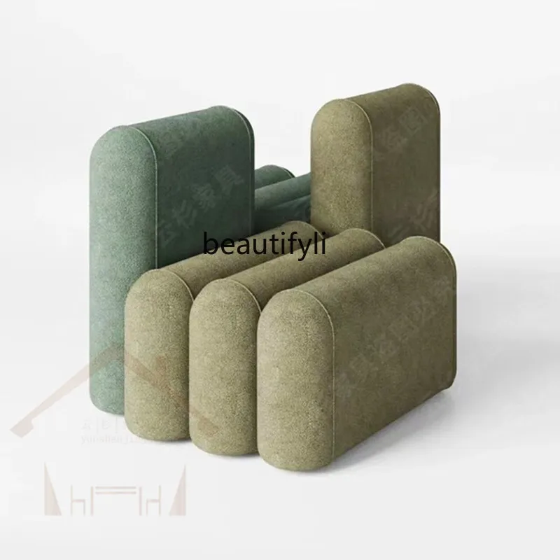 Designer Light Luxury Home Shoe Changing Stool Simple Cloth Living Room Mall Long Sofa Rest Stool Bedroom Bed End Stool