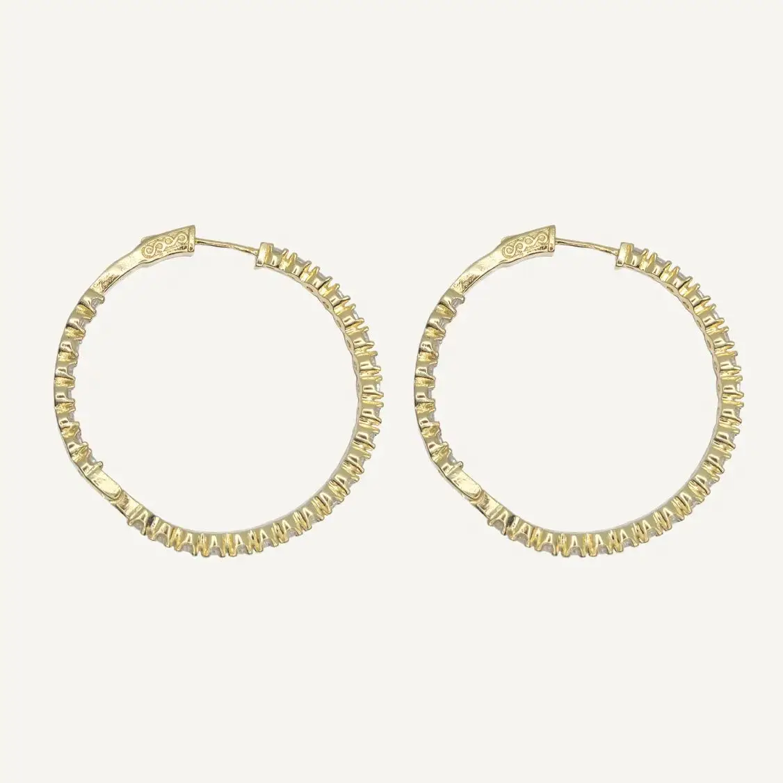 HESHI Inlaid Sparkling Circular Big Hoop Earrings for Women Sexy Social Media Stars