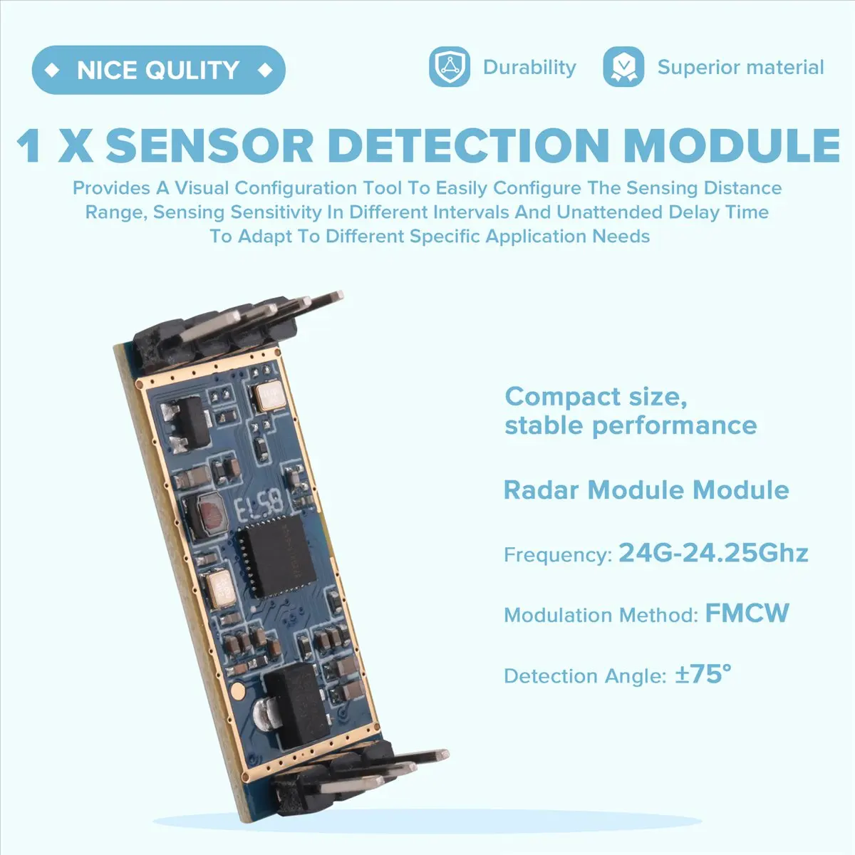Sensor Detection Module 24G Human Presence Sensing Radar Module CAA
