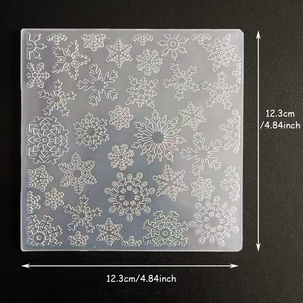 Snowflakes/Christmas/Birthday Wishes Plastic Embossing Template Folders for Card Making Photo Album DIY Scrapbooking view 6