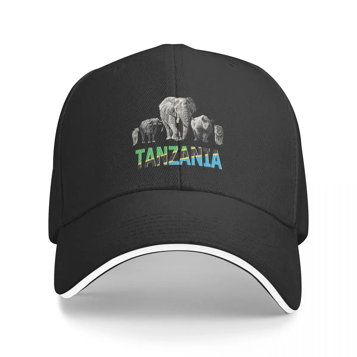 

Africa's Big Five Tanzania Pride Wildlife Baseball Cap Luxury Hat Sun Hat For Children Girl Men's