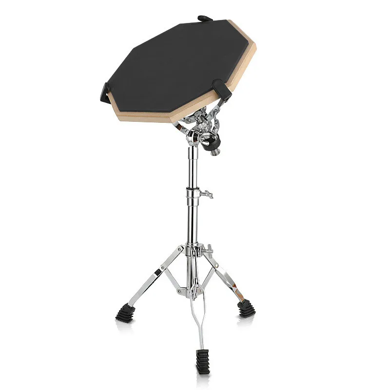 12 Inch Dumb Drum with Stand Percussion Instruments Practice Sets Professional Jazz Drums Exercise Kit Portable Rubber Wood Drum