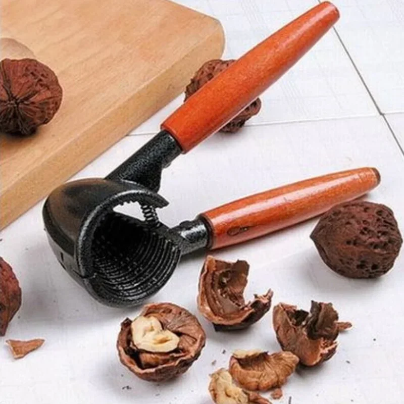 

Funnel Shaped Nutcracker,Pecan Walnut Plier Opener Tool with Wood Handle,Aluminium Alloy Professional Nut Walnuts Cracker