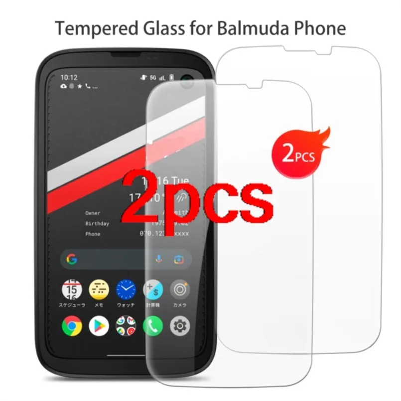 2pcs clear guard for balmuda phone tempered glass protective on balmuda phone 4.9 inch screen protector smart phone cover film