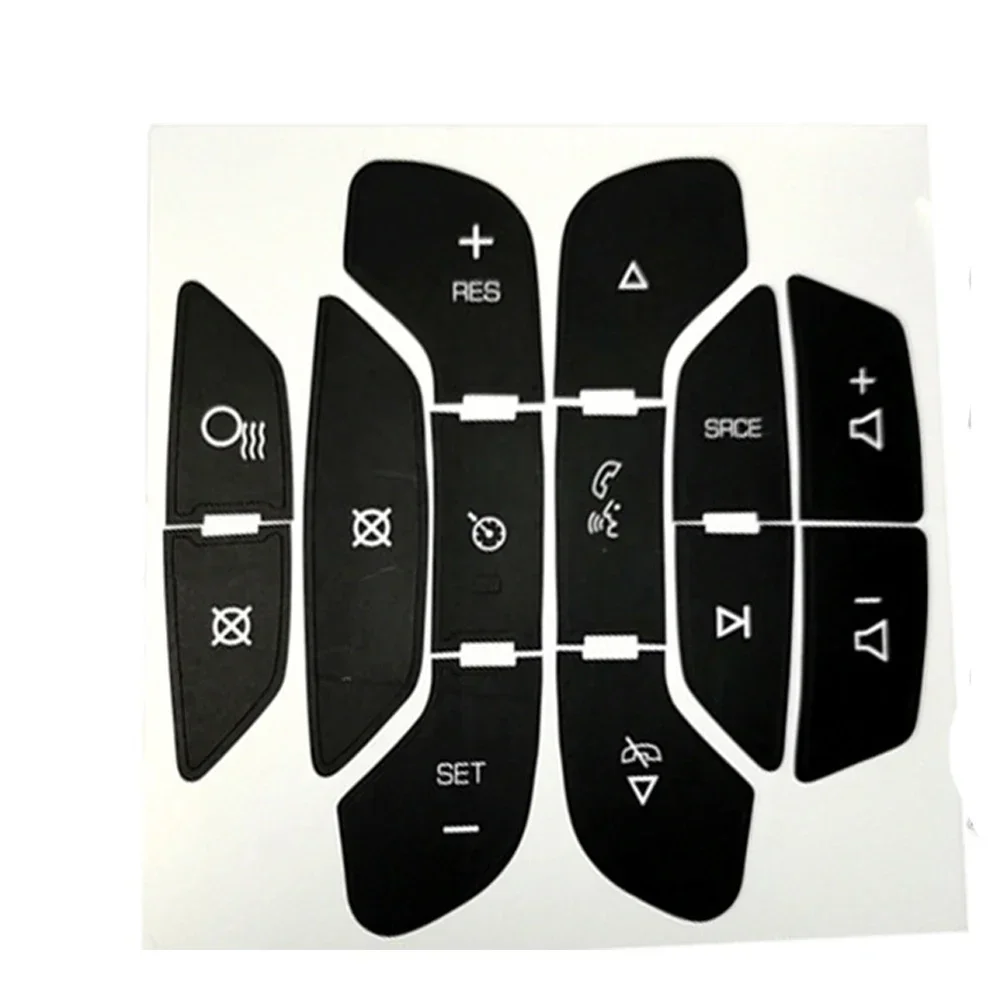 

For Chevrolet For Silverado For Yukon Steering Wheel Decals High Visibility Button Stickers for Enhanced Driving Experience