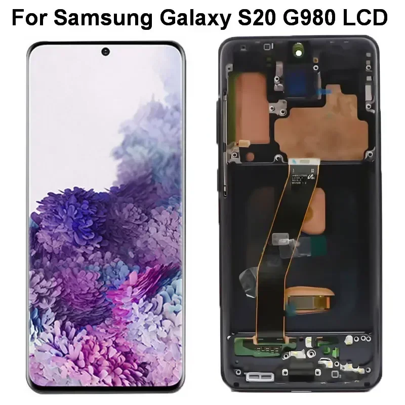 For Samsung Galaxy S20 Lcd Screen G980 G980F SM-G980F/DS 6.2“ LCD SUPER AMOLED Display With Touch Screen Digitizer Assembly