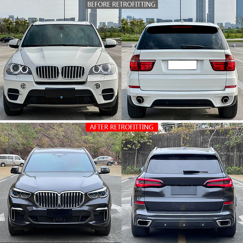 Classic Car Restomod Body Kits2008-2013 X5 Car Modification And Upgrade 2022 G05 MT Body Kit Front Bumper Bumper Headlights X5