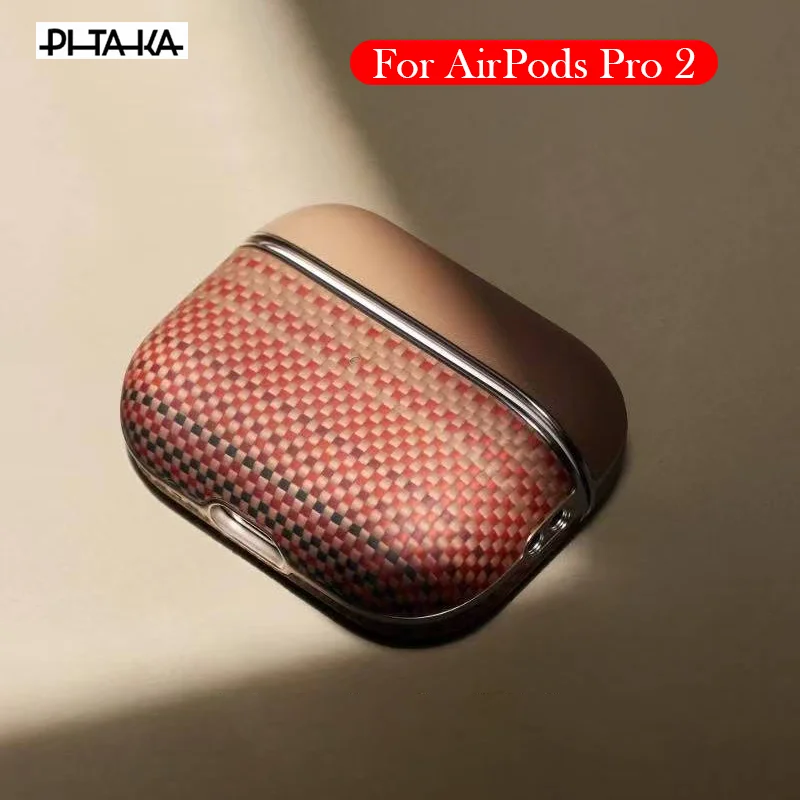 

PITAKA Case For AirPods 4 Kevlar Carbon Fiber Back Cover Shell