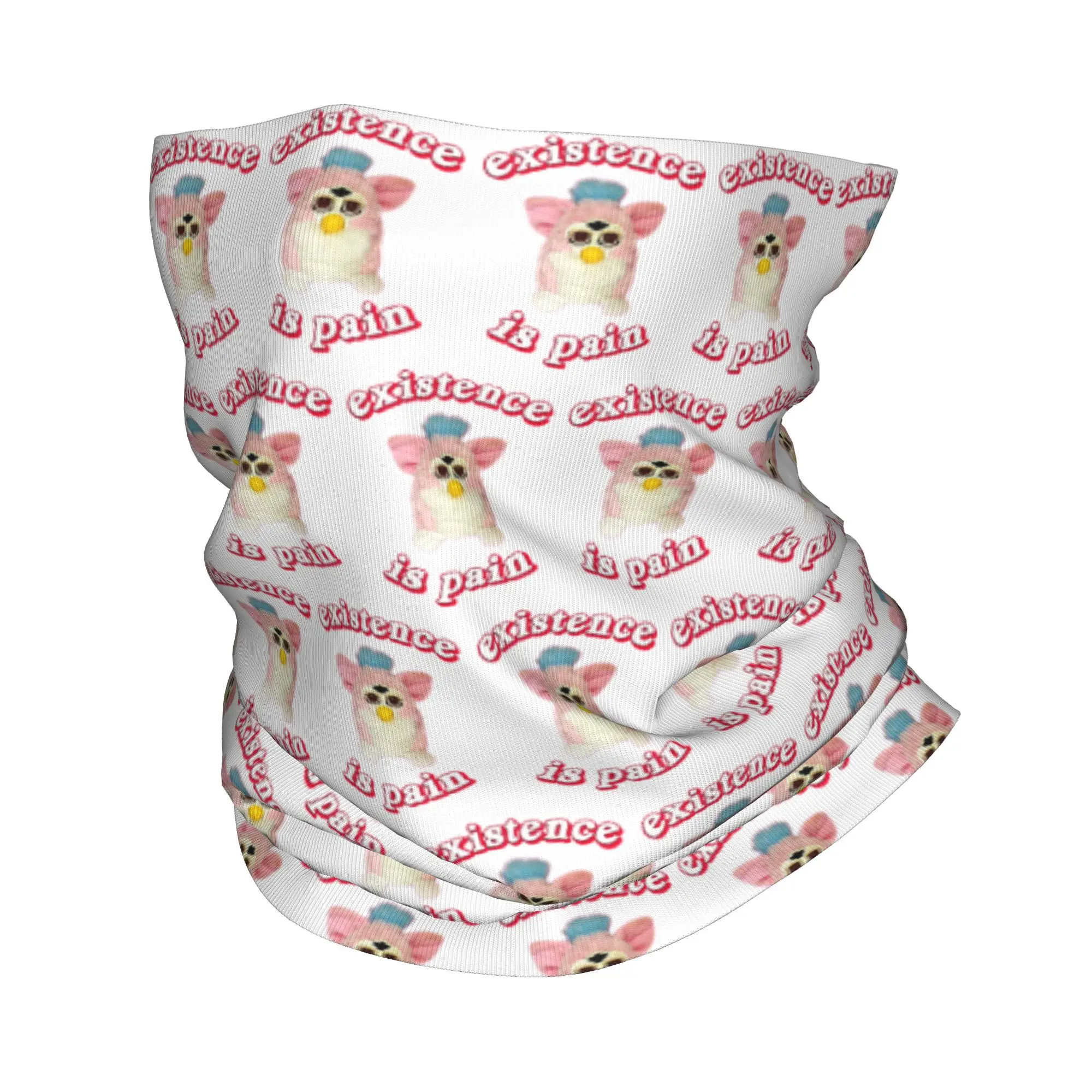 Furby Existence Is Pain Bandana Penutup Leher Syal Bungkus Cetak Masker Wajah Multifungsi Mendaki Memancing Uniseks Dewasa Dapat Dicuci