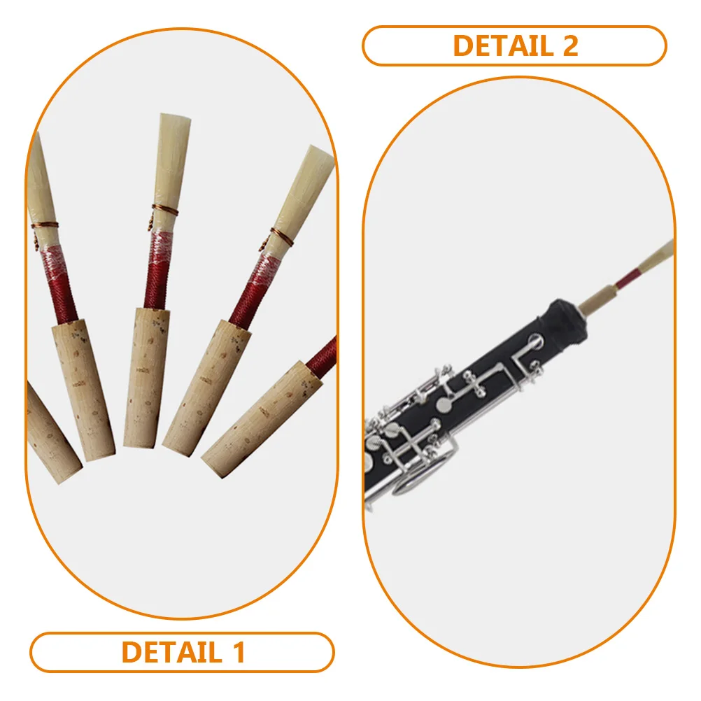 

2pcs Oboe Natural Handmade Reeds for Beginner Musicians Woodwind Instrument Replacement Parts Soft Oboe