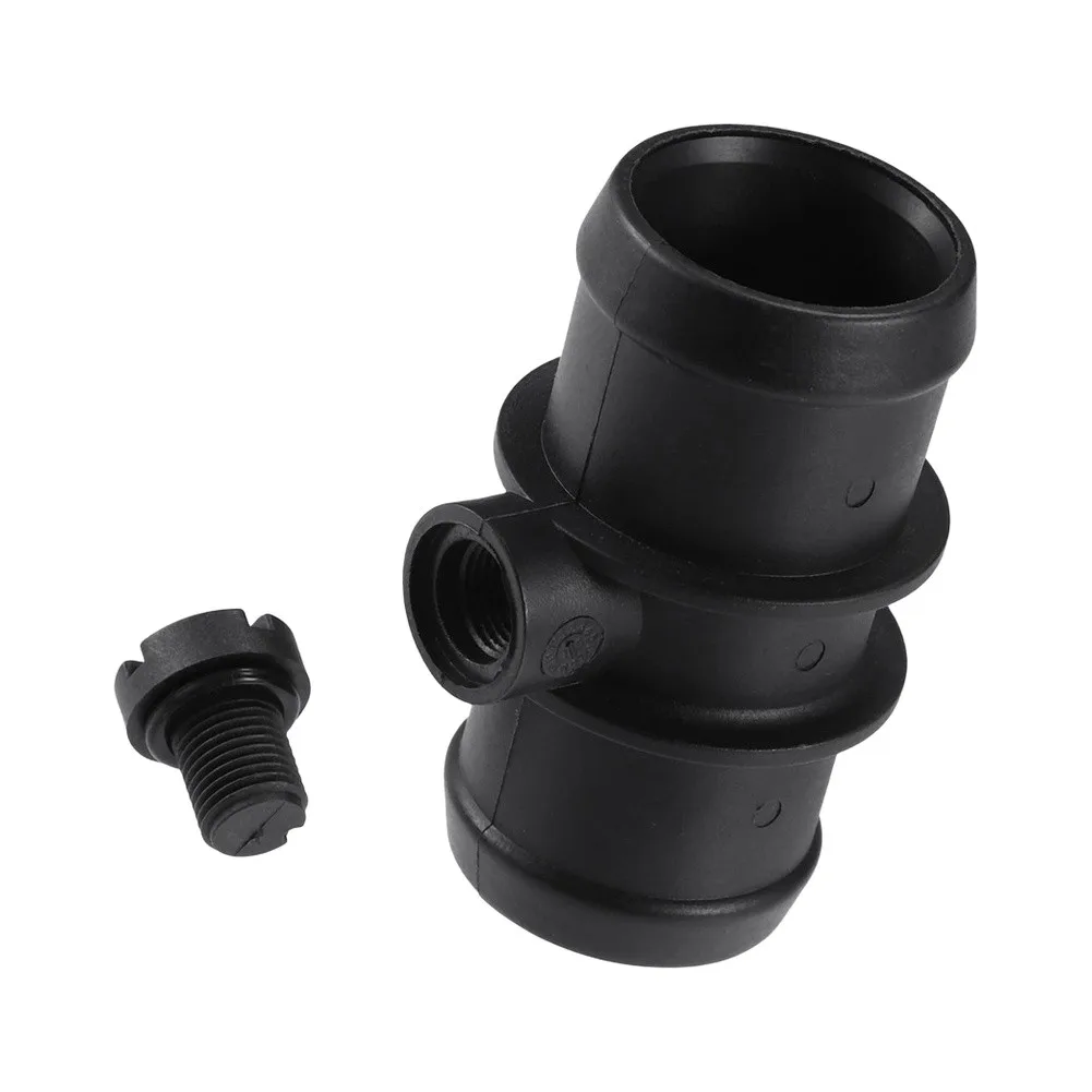 For Car Engine Maintenance Black Coolant Hose Connector Auto Coolant Adapter Stable Performance High Reliability