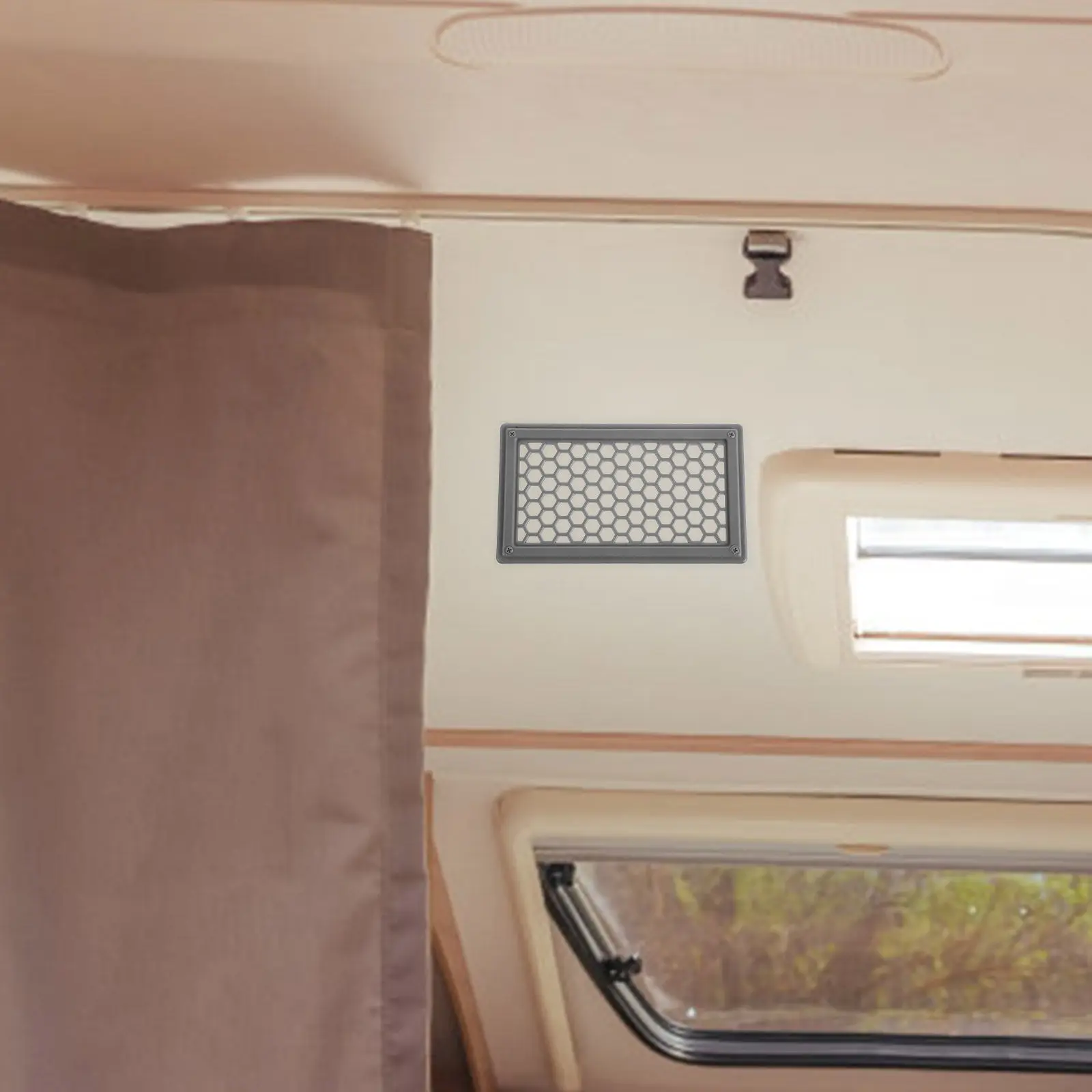 

Gray Rectangular Air Vent Panel Core Airflow Outlet Cover for Passenger Cars Yachts Rv Accessories Universal Marine Grill Mesh