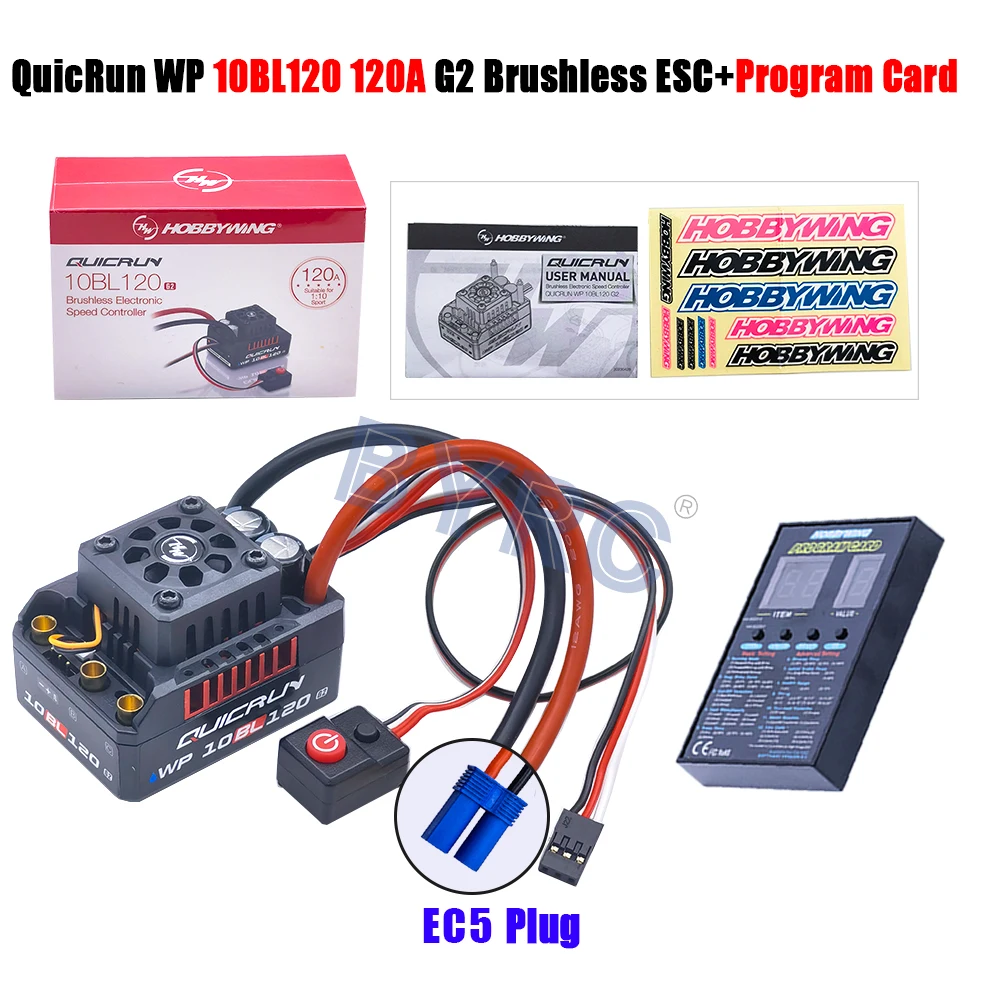 HobbyWing QuicRun 10BL120 G2 120A 2-4S Waterproof Sensorless