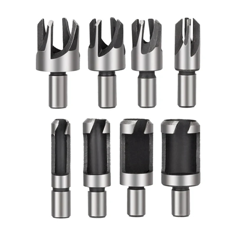 AT35 22-Pack Woodworking Chamfer Drilling Tools Drill Bits Set Wood Plug Cutter Three Pointed Countersink Drill Bits