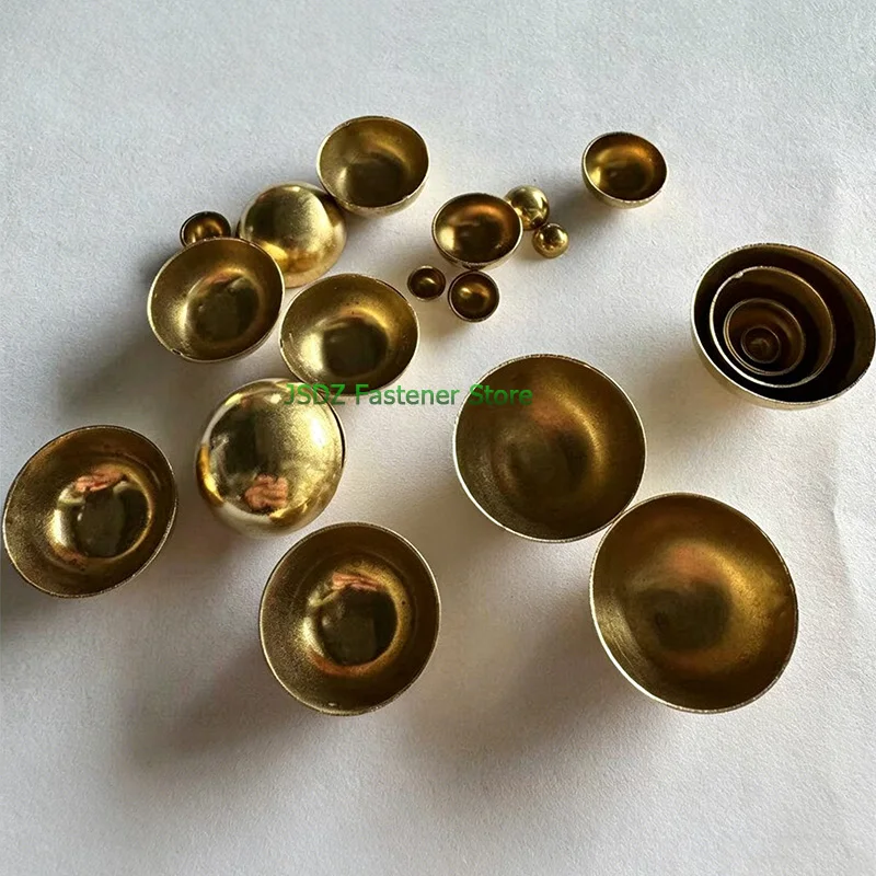 1-10pcs Brass Hollow Hemisphere OD 6-400mm Semisphere Decoration Sealing Plug Pure Copper Half Balls