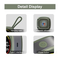 3 in 1 Carbon Monoxide Detector High Definition LCD Display Rechargeable Temperature Humidity Detector Magnetic
