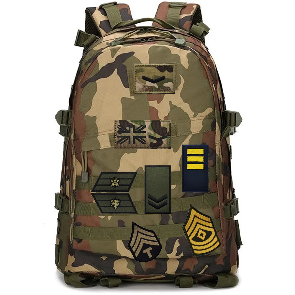 Hot Selling Army Fan Series Epaulette IR Laser Cut Bag Accessory Embroidered Armband with Hook and Loop Backpack Patches