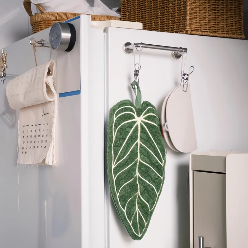 Ultra-Absorbent Plant Towels Leaves Design Absorbent Handkerchiefs Kitchen Bathroom Wiping Cloths Washable Plant Print Towels - view 4