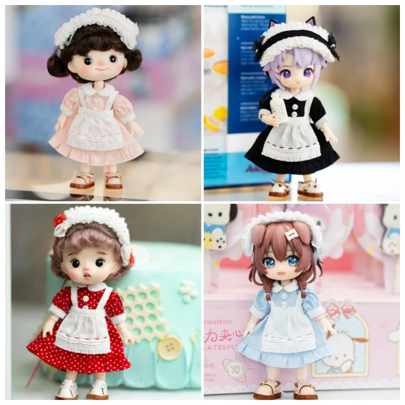 ชุดเสื้อผ้าตุ๊กตา OB11 สไตล์คลาสสิคย้อนยุค ชุดแม่บ้าน สำหรับตุ๊กตา BJD ขนาด 1/12 ของ GSC