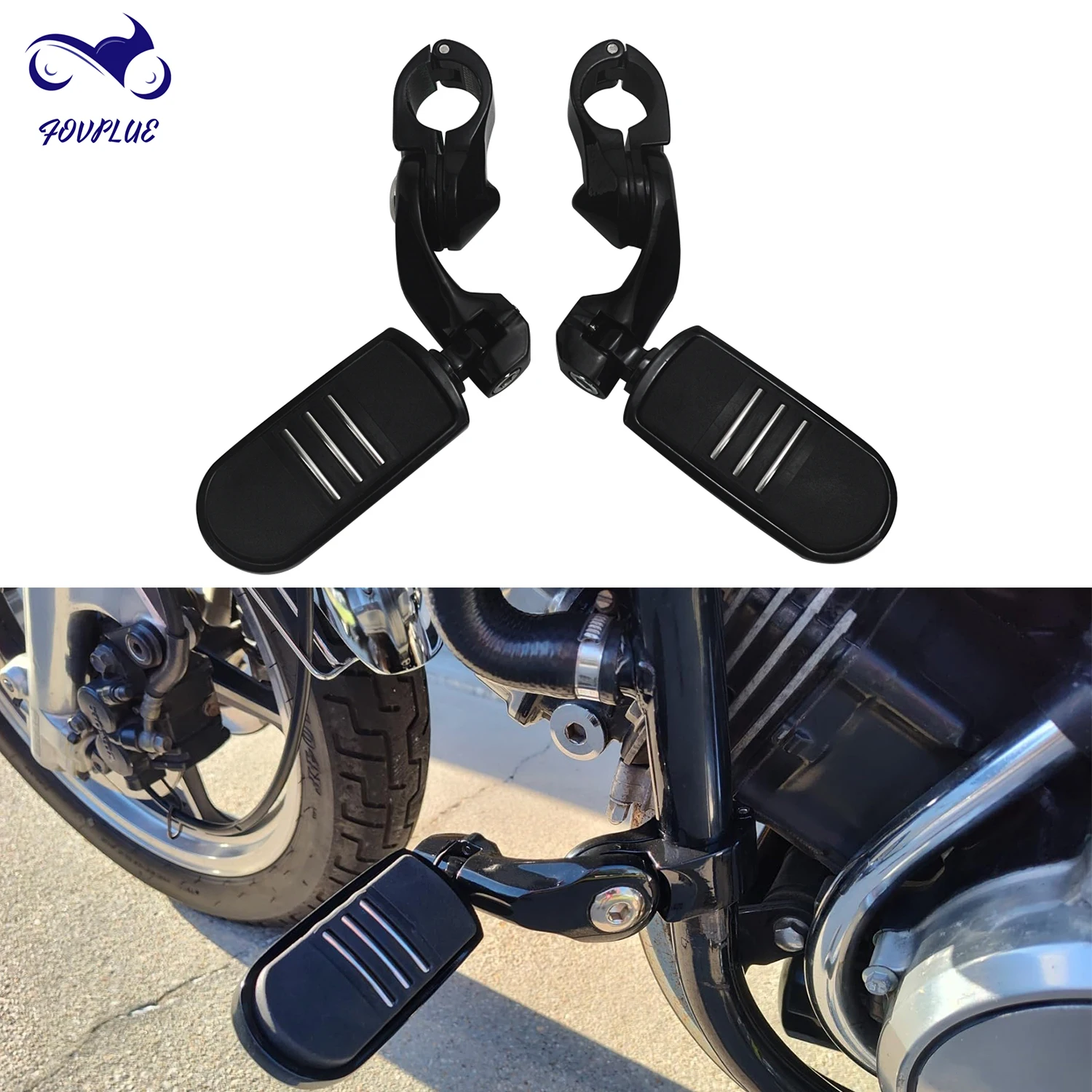 

1.25" Highway Pegs Short Adjustable Footpeg for Harley Touring Road King Road Glide Street Glide Electra Glide Softail Sportster