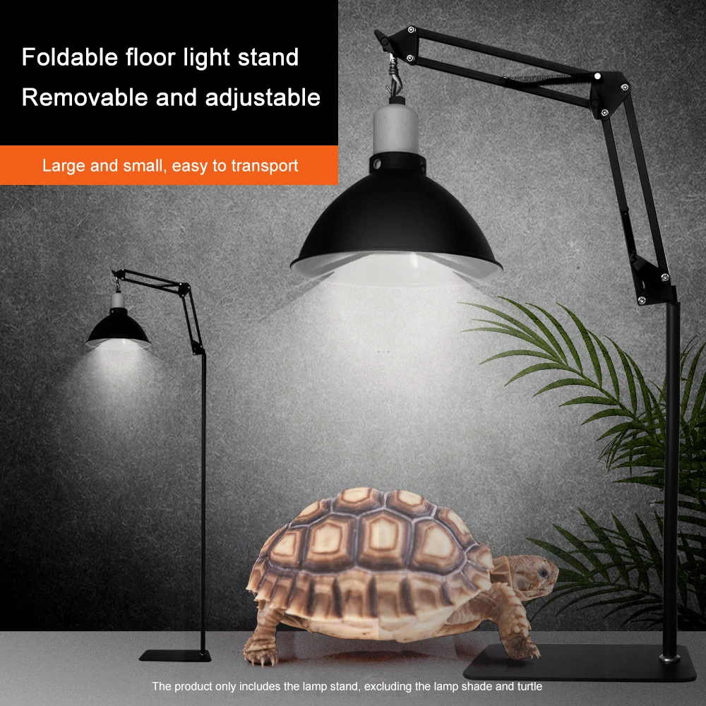 NJ-36 Folding Floor Lamp Stand Amphibious Reptile Turtle Lizard Sundry Back Adjustable Height Hanging Lampshade Floor Lamp Stand