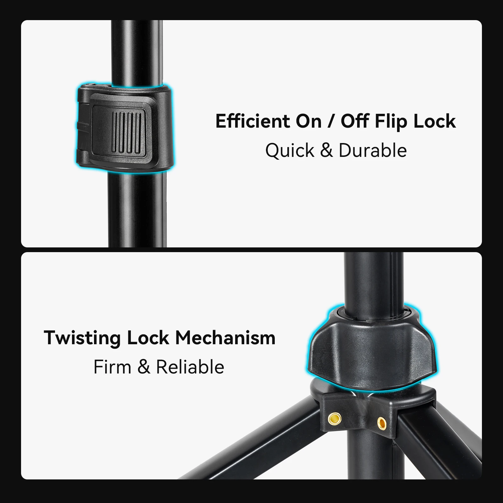 SMALLRIG RT190 Support Lampe Studio Portable Réversible Jusqu'à 190cm - Trépied Léger Et Robuste Pour Lumières Vidéo LED