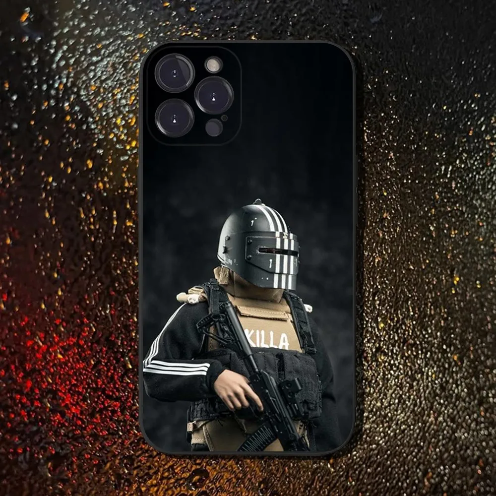 Casing Ponsel Game E-Escape From T-Tarkov untuk iPhone 16,15,14,13,12,11 Plus,Pro Max,XS,X,XR,SE,Mini,8,7, Sampul Hitam Silikon Lembut