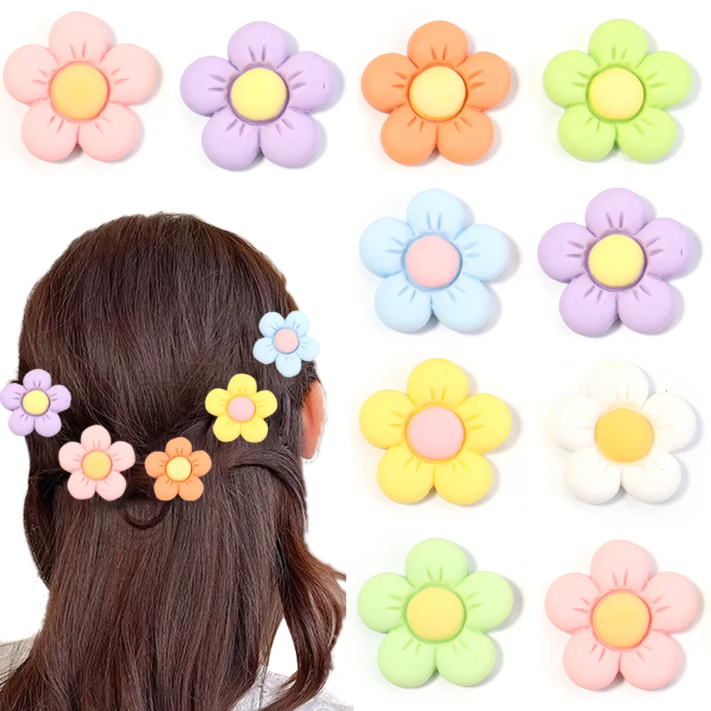 20 teile/los Harz 3D Mini Blume Charms Bunte 26mm Flache Rückseite Fünf-blütenblatt Blume Patches Für DIY Handwerk sammelalbum Hochzeit Decor