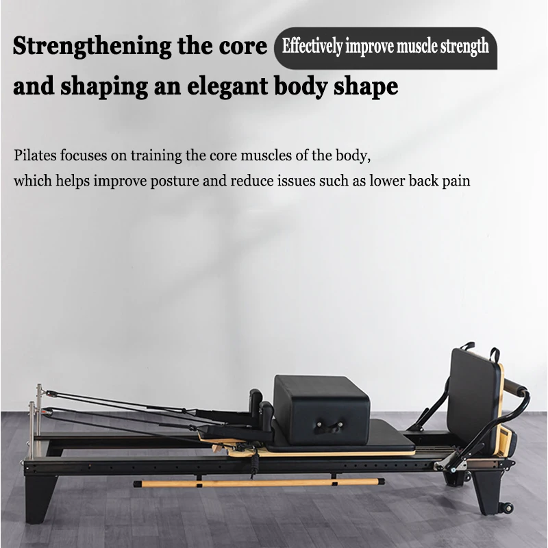 

Customized Yoga Studio Shaping Fitness Equipment, Sliding Flat Bed, Aluminum Alloy Full Track Pilates Core Bed