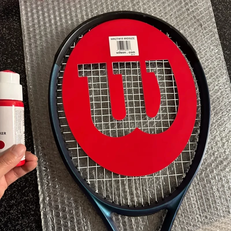 لوحة أقلام شعار مضرب التنس الأصلية لمضارب التنس ملحقات استنسل كرة الريشة Y V