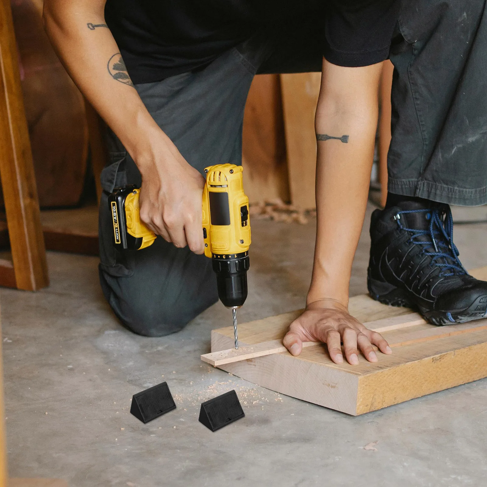 50 قطعة موصل الزاوية غطاء دعامة سميكة لخزانة خزانة الخشب مثلث قوس دعم الثقيلة #5