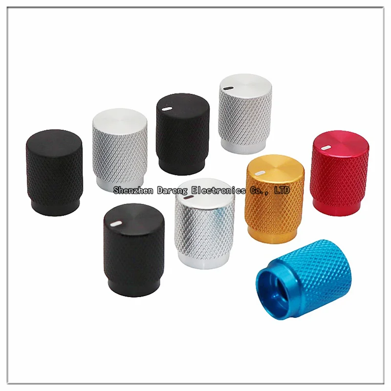 12.5×16 all-aluminum solid core knob cap Potentiometer encoder rotary cap Electronic instrument equipment switch side screw