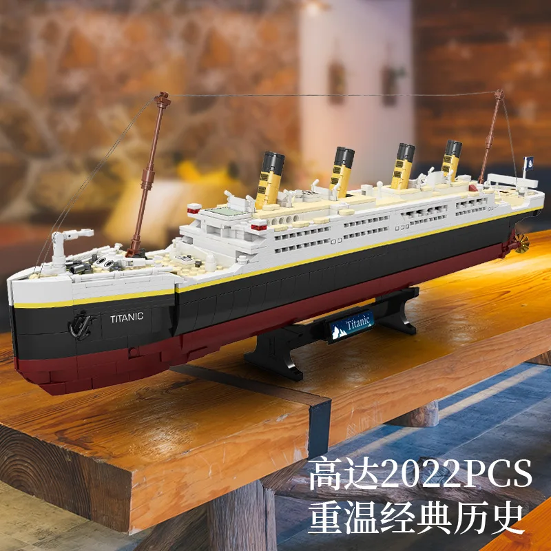 الفيلم الإبداعي 2in1 تيتانيك قارب سياحي كبير نموذج باخرة اللبنات الطوب لتقوم بها بنفسك لعب للأطفال هدايا عيد الميلاد الأولاد