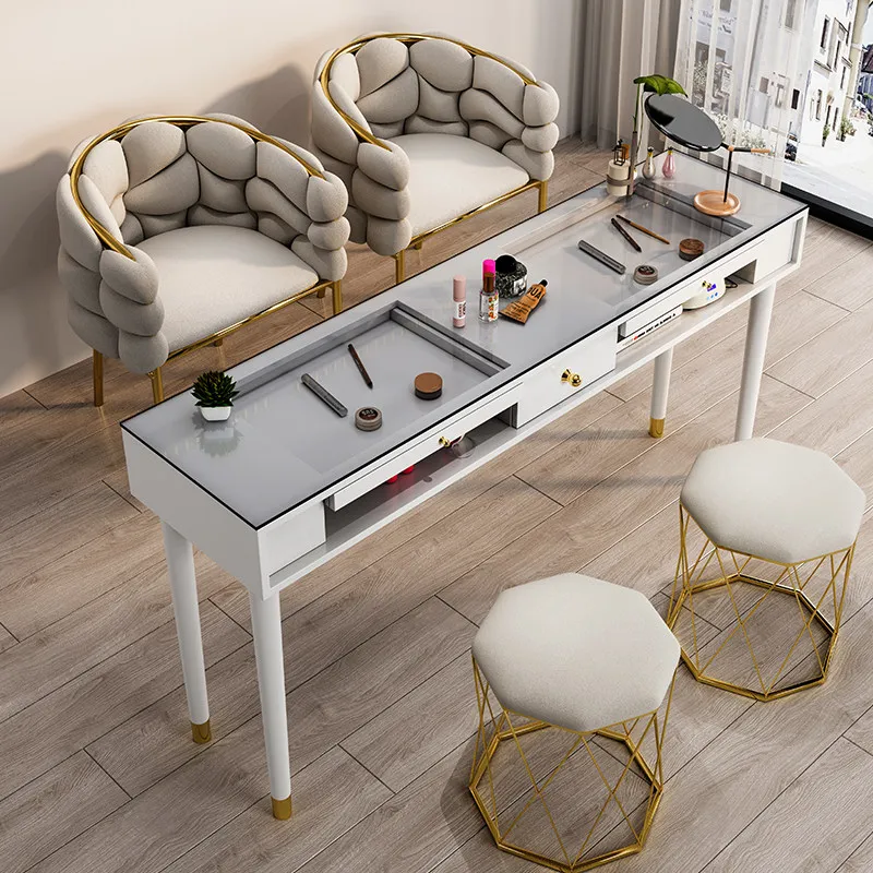 LTT manicure table and chair set economical single and double manicure table paint wrought iron