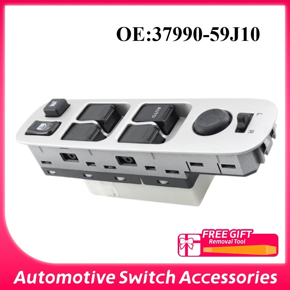 37990-59J10 Pour Suzuki Liana Aerio 2.0L 2.3L 2005-2007 Interrupteur de commande de lève-vitre électrique et verrouillage de porte 22 broches Pièces et accessoires automobiles