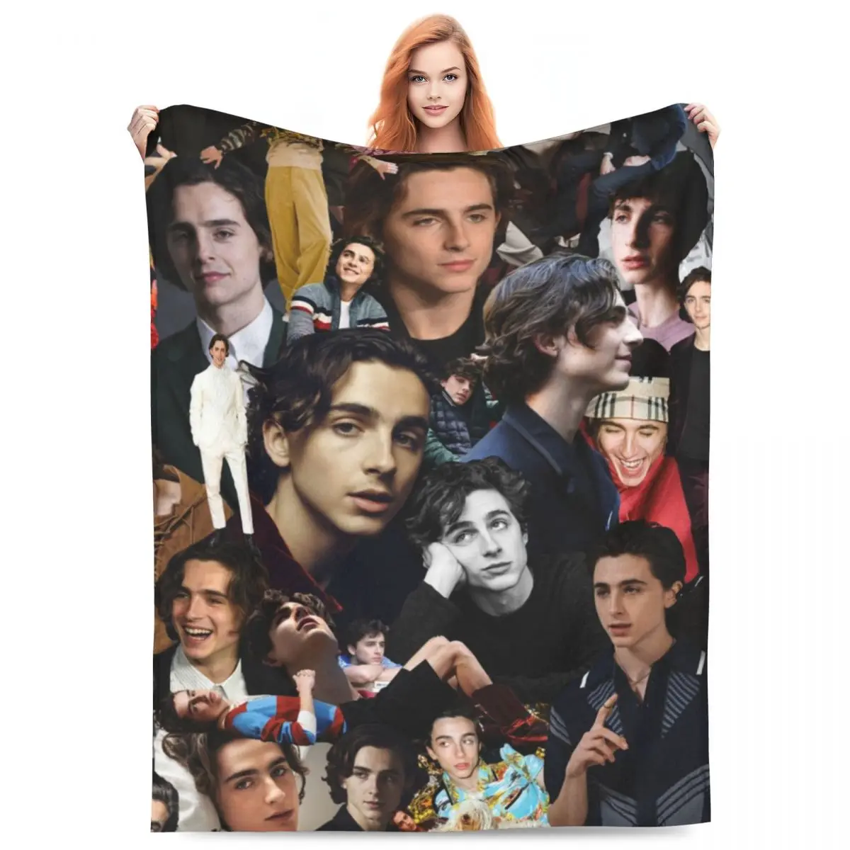 

Warm Soft Blanket Travel T-Timothee Chalamets Throw Blanket American and French Actor Flannel Bedspread Bedroom Sofa Bed Cover