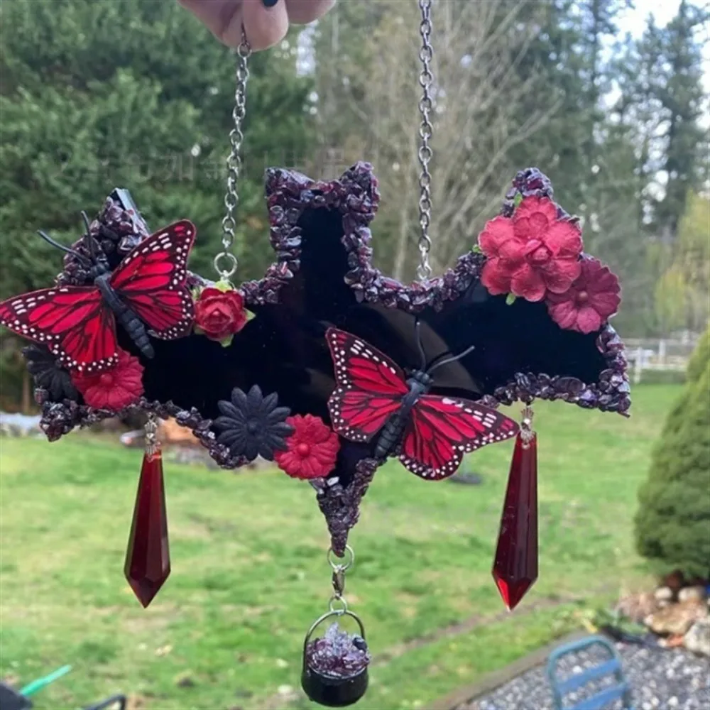 

Hot Bats and Butterflies Hanging Ornaments Handmade Charming Home Decorations Wind Chimes Indoor