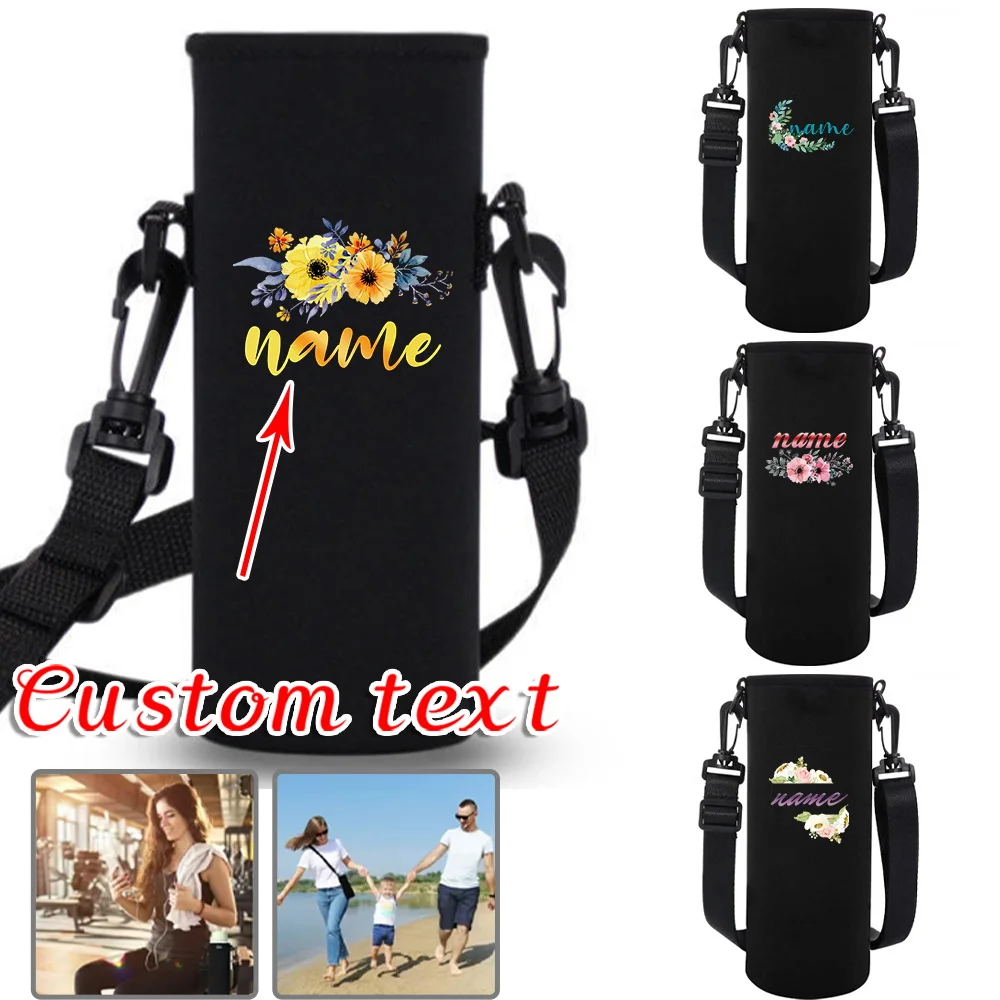 Personalized Customized Name Portable Thermal Cup Sleeve 550-1500ML Capacity Water Cup Cover Custom Product Insulation Sleeve