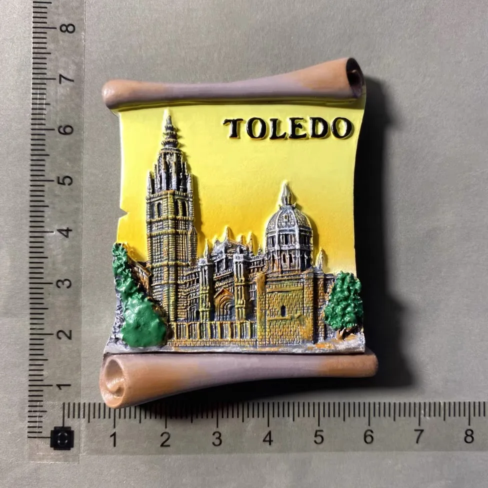 3D Resin Fridge Magnet Spain City Tourist Souvenir - Nerja, Toledo, Granada, Cordoba, A Coruña