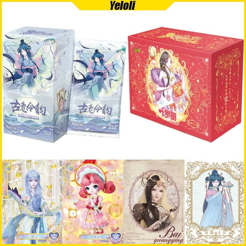 KAYOU YeLoli Cards Leaf Loli Linglong Gift Box Anime Collection Cards Mistery Boxes Board Games Toys Birthday Gifts for Girls