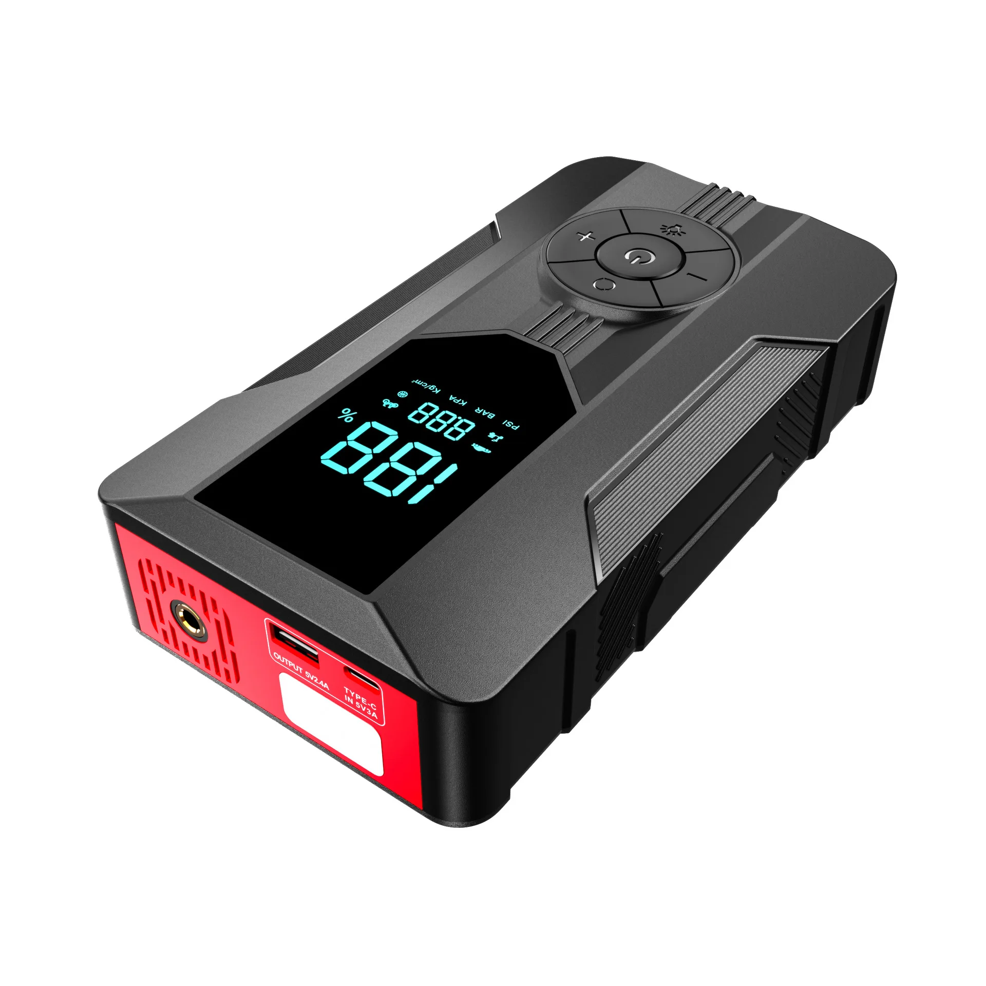 

Wireless power bank inflatable tire pressure high power air pump integrated machine car emergency start power supply