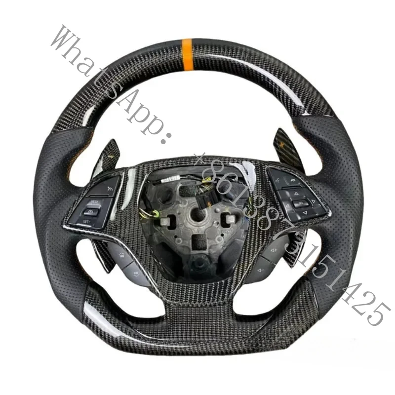 

Suitable perforated leather carbon fiber steering wheel with factory outlet car steering wheel