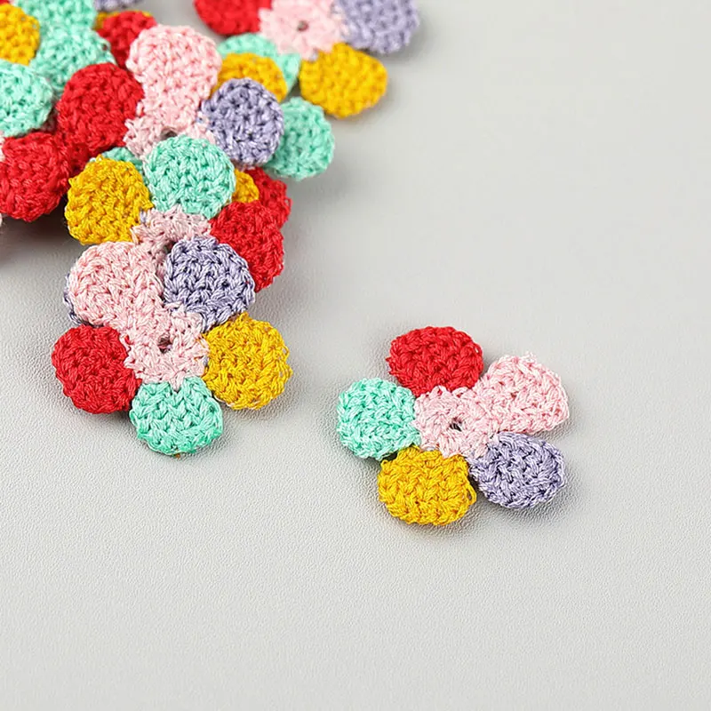 30 Stück handgenähte bunte floral bestickte Applikationen für DIY Haarspangen, Schuhblumen, Broschen, Kleidungszubehör-Patches – Detail 5
