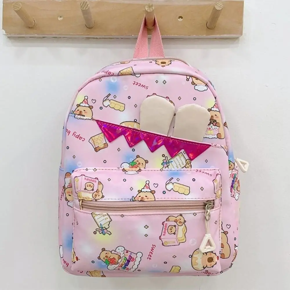 حقائب مدرسية من النايلون عالي الجودة كابيبارا ذات سعة كبيرة للأطفال حقيبة ظهر للأولاد والبنات