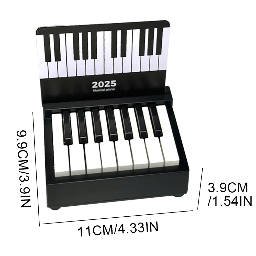 Taylor Piano Calendar 2025 Music Sheets Toy Playable Mini Piano Calendar with 27 Music Calendar Cards 52 Songs Gifts for Fans