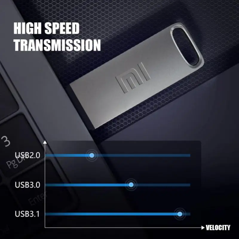 Mijia 샤오미 USB 3.1 플래시 드라이브, 고속 펜 드라이브, 금속 방수 C 타입 USB 메모리, 컴퓨터 저장 장치, 2TB, 1TB