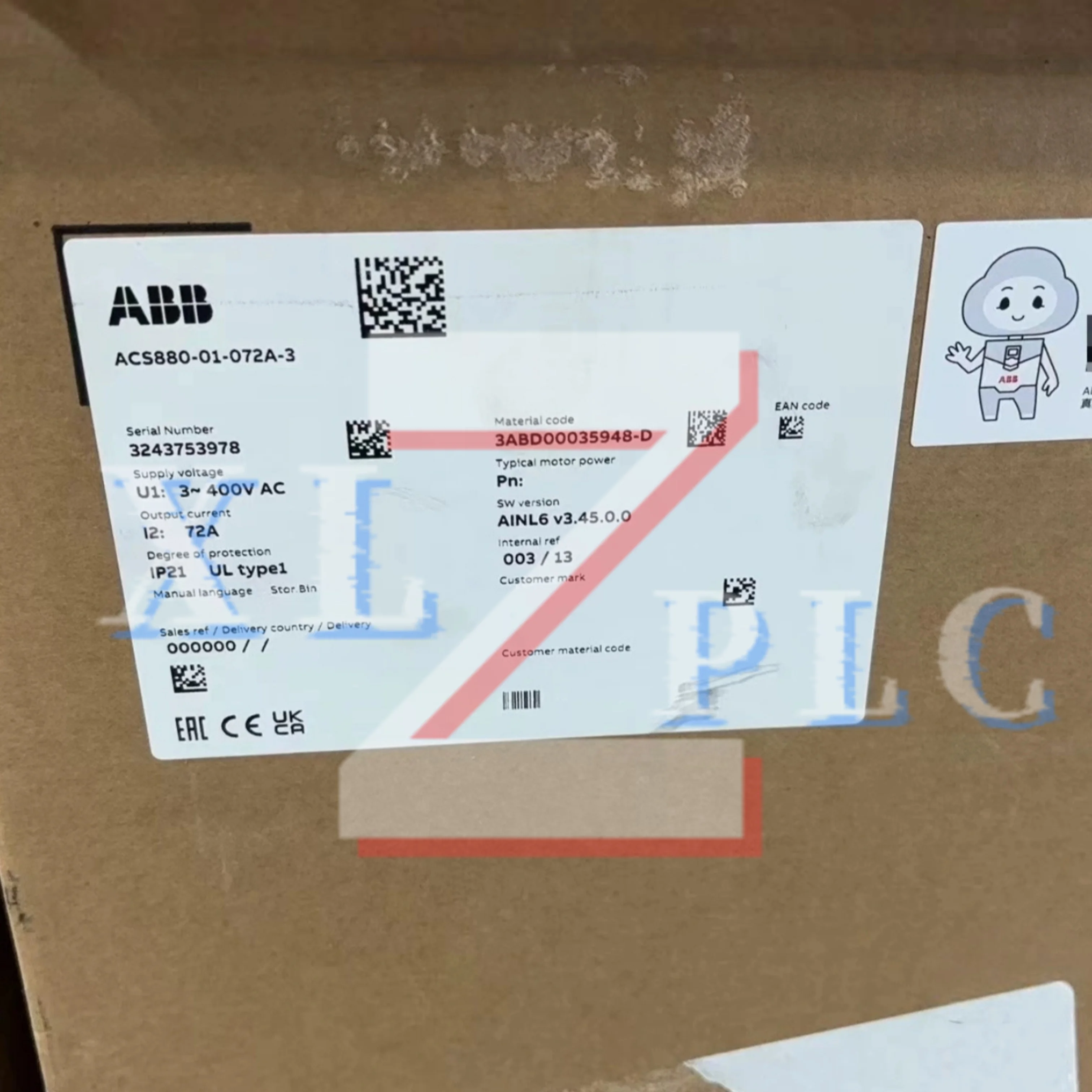 frequency  converter   ACS880-01-072A-3    ACS880-01-087A-3   new in stock