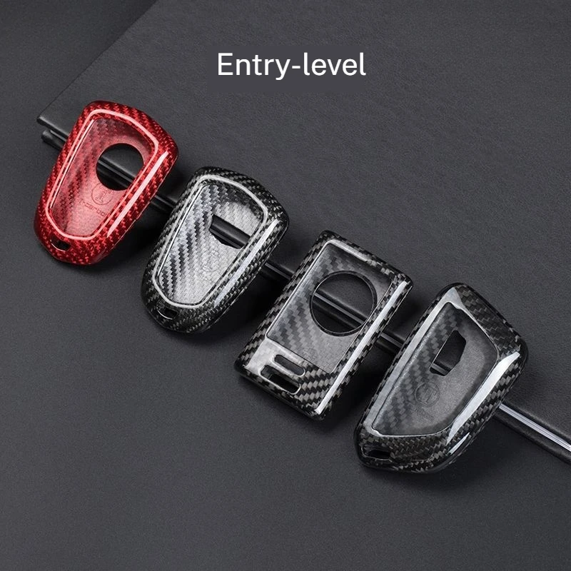 Remote Smart Key Shell Case Cover Carbon Fiber For Cadillac CT4 CT5 CT6 XT4 XT5 XT6 ATS Models